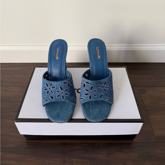 Larroude Jackie Wedge Sandal - Picture 3 of 12